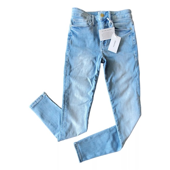 NWT Frame Denim Women’s Le One Skinny Jeans Mid Rise Caspio Wash Size 1 NWT $218 - Picture 5 of 12